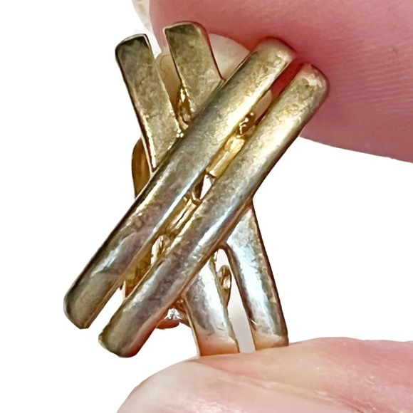 Vintage Clip On Earring Lot of 11 Pairs Rhinestone Gold Silver Blue Pink Black - Picture 16 of 16